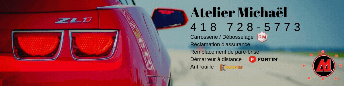 Atelier Michael, Saint-Flavien, carrossier Saint-Apollinaire, carrossier Laurier-Station, Joly, Dosquet peinture automobile