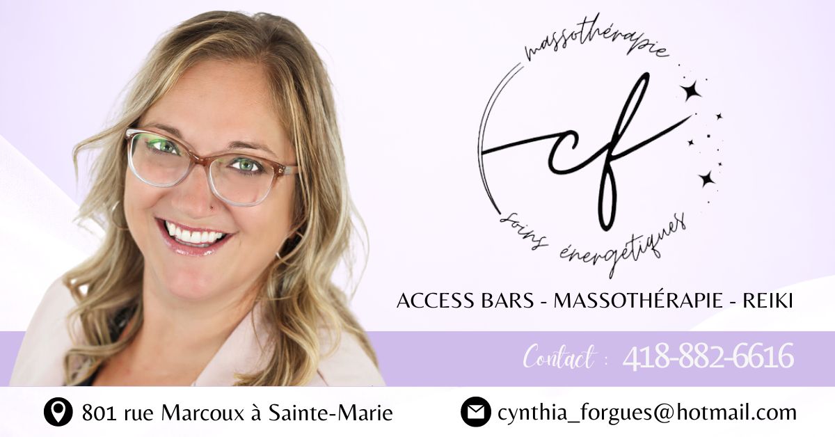 Cynthia Forgues Access bars massothérapie Reiki