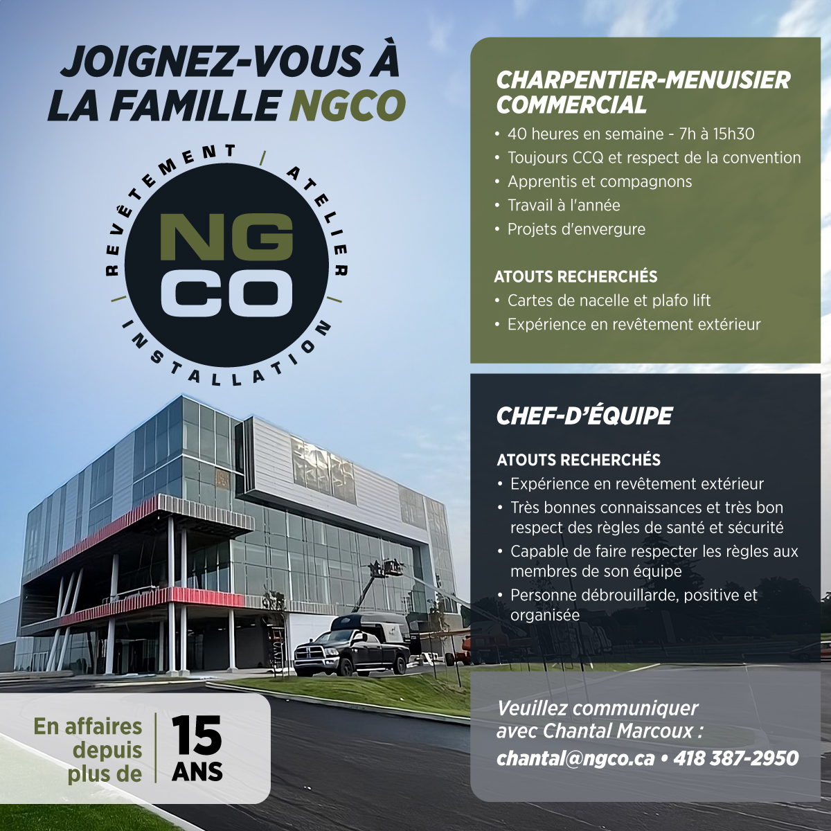 emploi charpentier ng co