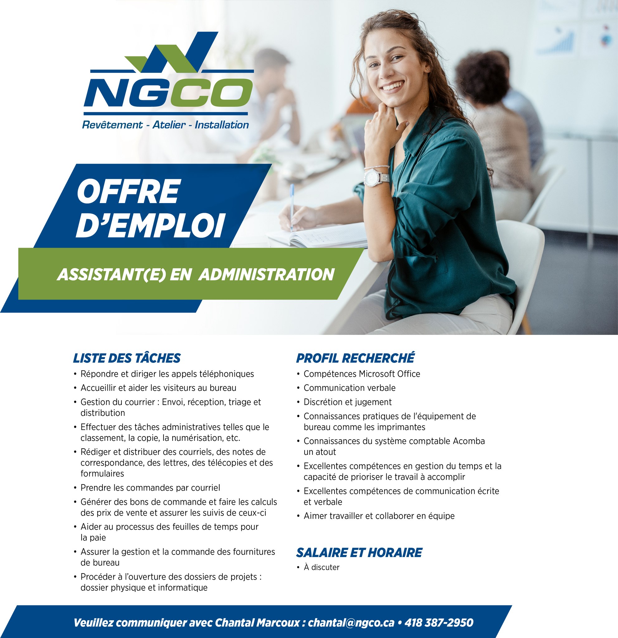 ngco assistante administrative